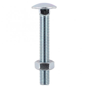 TIMCO 1290CB Carriage Bolts & Hex Nut M12 x 90mm BZP (25)