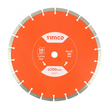 TIMCO GPE30020 General Purpose Diamond Blade Segmented 20mm x 300mm TIMCO GPE30020 General Purpose Diamond Blade Segmented 20mm x 300mm