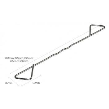 TEC TIES TT2275 Gen. Purpose Stainless Cavity Wall Tie 275mm (250) TEC TIES TT2275 Gen. Purpose Stainless Cavity Wall Tie 275mm (250)