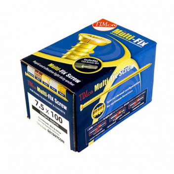 TIMco 00100TCON Multi-Fix Concrete Screw CSK TX30 7.5x100mm ZYP (100) TIMco 00100TCON Multi-Fix Concrete Screw CSK TX30 7.5x100mm ZYP (100)