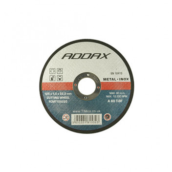 TIMCO FCMT115222 Addax Slitting Disc Bonded Abrasive 1mm x 115mm (25) TIMCO FCMT115222 Addax Slitting Disc Bonded Abrasive 1mm x 115mm (25)