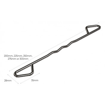 TEC TIES TT1250 Heavy Duty Stainless Cavity Wall Tie 250mm (250) TEC TIES TT1250 Heavy Duty Stainless Cavity Wall Tie 250mm (250)